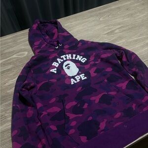 Bape Purple and Pink Camo Hoodie